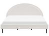 Čalouněná buklé postel 180 x 200 cm bílá MARGUT_877115