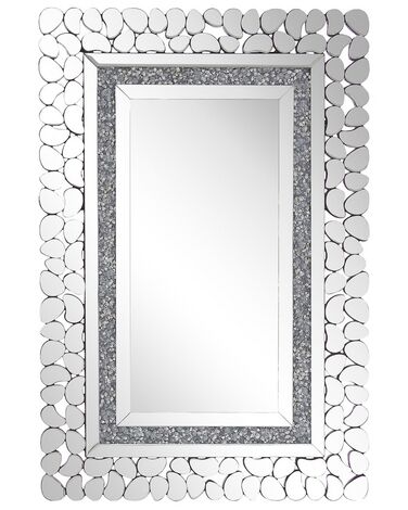 Specchio da parete argento 60 x 90 cm PABU