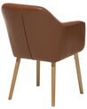 Faux Leather Dining Chair Golden Brown YORKVILLE_693252