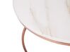 Marble Effect Coffee Table Beige with Copper CORAL_733211