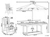 Gartenmöbel Set mit Sonnenschirm (12 Optionen) Akazienholz dunkelbraun 6-Sitzer TOSCANA_858572