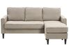 Fabric Sofa with Ottoman Beige AVESTA_768415