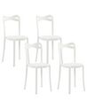 Conjunto de 4 cadeiras de plástico brancas CAMOGLI_809288