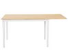 Mesa de refeição extensível em madeira clara e pés brancos 120/160 x 75 cm LOUISIANA_697823