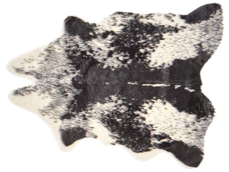 Vloerkleed koeienprint wit/zwart 90 x 60 cm NAMBUNG_790225