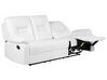 Sofa z manualną funkcją relaksu 3-osobowa ekoskóra biała BERGEN_681558