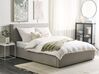 Łóżko z pojemnikiem tapicerowane 160 x 200 cm jasnoszare MOISSAC_873953
