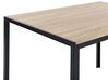 Table de salle à manger 120 x 80 cm bois clair et noir NEWFIELD_850666