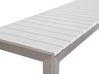 Zestaw ogrodowy stół i 2 ławki biały NARDO_538565