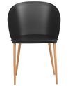 Set of 2 Dining Chairs Black BLAYKEE_783886