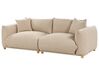 3-Sitzer Sofa hellbeige mit Kissen LUVOS _885542
