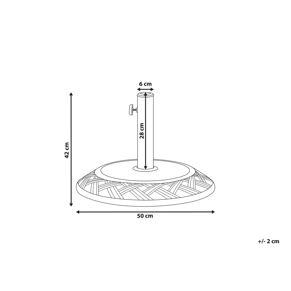 Sonnenschirmständer schwarz ⌀ 50 cm CAPACI | Beliani.de