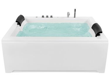 Banheira de hidromassagem em acrílico branco com LED 183 x 142 cm SALAMANCA