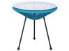 2 fauteuils spaghetti en rotin bleu et table pour intérieur et extérieur ACAPULCO II_813788