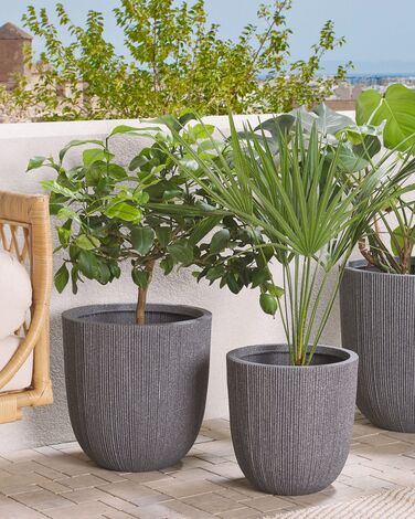 Plant Pot 31 x 31 x 33 cm Grey CHIOS
