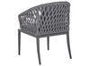 Trädgårdsstol 2 st aluminium grå LIPARI_808177