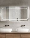 Badspiegel mit LED-Beleuchtung rechteckig 120 x 60 cm ARROMACHNES_837489