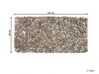 Teppich Leder braun / grau 80 x 150 cm Shaggy MUT_674888