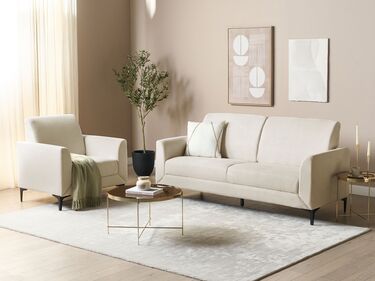 3-seters sofa stoff beige FENES