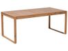 Zestaw ogrodowy drewniany stół i 8 krzeseł z poduszkami szarymi SASSARI_746228