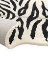 Tapis pour enfants en laine noir et blanc 100 x 160 cm tigre SHERE_874825