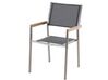 Négyszemélyes szürke üveg étkezőasztal szürke székekkel COSOLETO/GROSSETO_881820