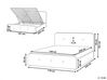 Čalúnená posteľ s úložným priestorom 160 x 200 cm tmavosivá RENNES II_875616