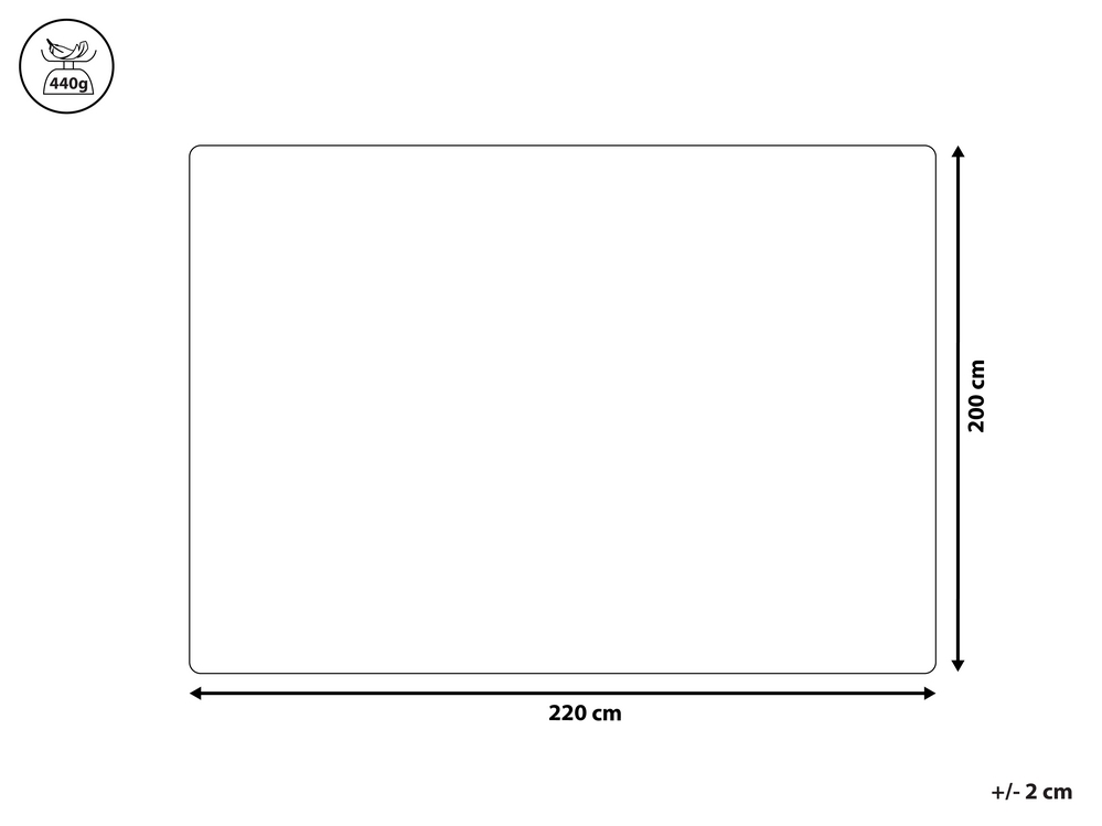 Copriletto trapuntato marrone 200 x 220 cm RAYEN 