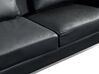 Right Hand Leather Corner Sofa with Ottoman Black OSLO_285394