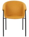 Set of 2 Fabric Dining Chairs Orange AMES_868281