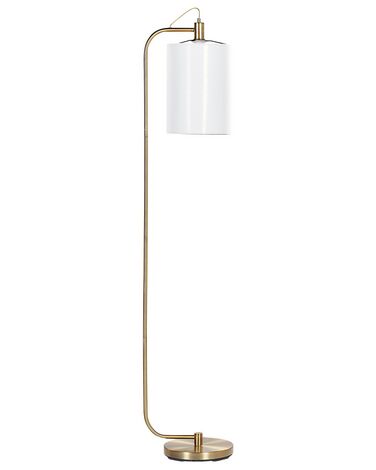 Stehlampe Metall kupferfarben / weiss 155 cm LIBERIA