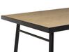 Table de salle à manger bois clair et noir 180 x 90 cm IVORIE_837815