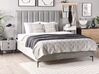 Velvet EU Double Size Ottoman Bed Grey SEZANNE_800045