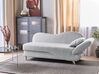 Right Hand Fabric Chaise Lounge with Storage Light Grey MERI II_881221