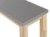 Set de jardin table et 2 bancs gris en fibre-ciment et bois OSTUNI_804981
