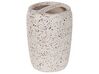 Badezimmer Set 6-teilig Keramik weiß Terrazzo Optik PALMILLA_829824