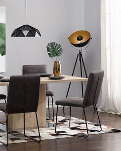 Lattiavalaisin metalli musta/kultainen THAMES Lattiavalaisin metalli musta/kultainen THAMES