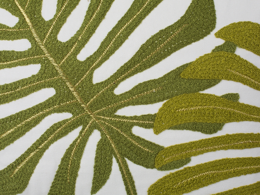 Set di 2 cuscini in cotone con motivo a foglie di palma verdi 45 x 45 cm  ZENOBIA 