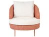 Chaise de jardin avec repose-pieds en rotin PE rose ARCILLE_867989