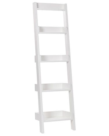5 Tier Ladder Shelf White MOBILE DUO