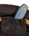 Cadeira de massagem com repousa-pés em pele sintética castanha escura FORCE_697929