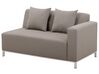 Conjunto de muebles de jardín modular gris/beige izquierdo BELIZE_754173