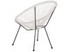 Set of 2 PE Rattan Accent Chairs White ACAPULCO II_811612