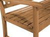Panchina da giardino 2 posti in legno con tavolino HILO_680240