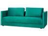 Sofá-cama de 3 lugares com arrumação em veludo verde esmeralda EKSJO_848887