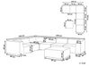 Sofá esquinero 7 plazas modular de poliéster gris claro/negro derecho con reposapiés AREZZO_867735