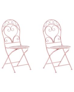 Puutarhatuolit 2kpl vaaleanpunainen ALBINIA Puutarhatuolit 2kpl vaaleanpunainen ALBINIA