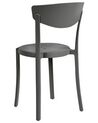 Set of 4 Dining Chairs Dark Grey VIESTE_861698
