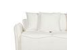 Sofá cama de bouclé blanco con almacenaje KRAMA_887862
