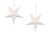 Lot de 2 étoiles décoratives LED 45 cm en papier brillant blanc MOTTI_835508